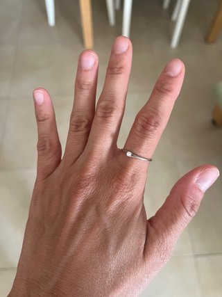 Anillo Oro Blanco con Diamante