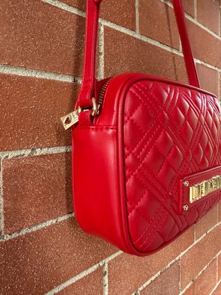 Borsa LOVE Moschino trapuntata rossa
