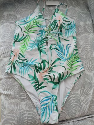 Bañador estampado tropical
