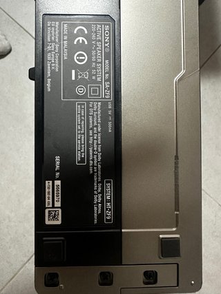 Barra de Sonido Sony Negra y subwofer,model SA-ZF9