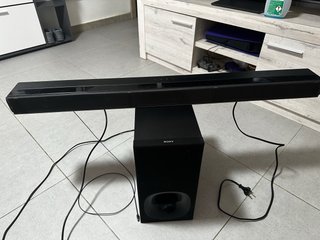 Barra de Sonido Sony Negra y subwofer,model SA-ZF9