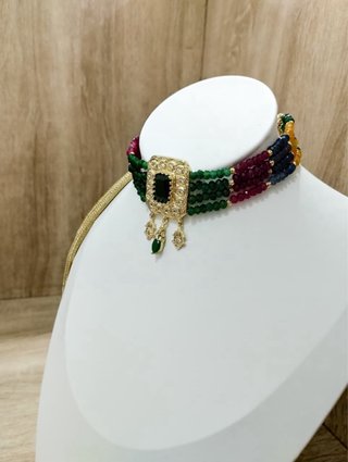 Conjunto de joyería perlas y esmeralda