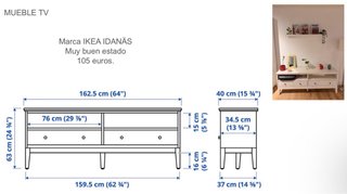 Mueble TV blanco con cajones IKEA