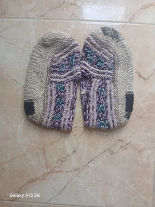 Calcetines tobilleros lana hechos a mano