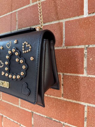Borsa LOVE Moschino nera con cuori
