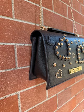 Borsa LOVE Moschino nera con cuori