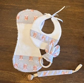 Lote Baberos Bebé Algodón Estampados