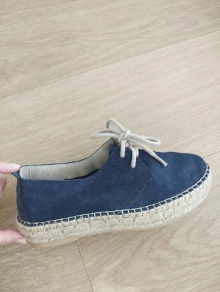 Zapatos de ante azul