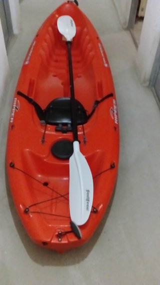 Kayak,  pala y chaleco