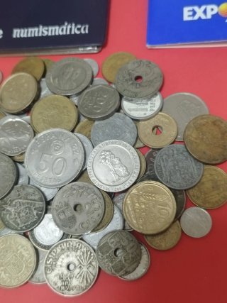 Lote monedas pesetas España!