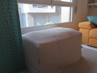 Futón Plegable Tela Beige/Gris. Recoger en Bilbao