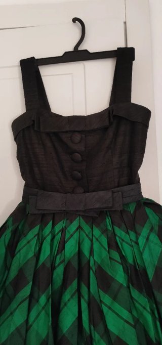 Vestido George Rech Pin-up Negro y Verde