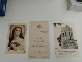 Lote de 3 Tarjetas Religiosas Antiguas