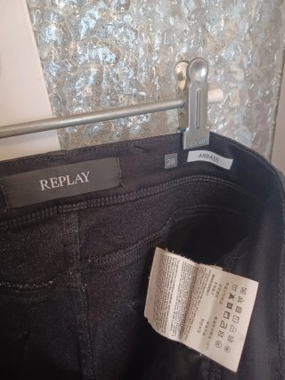 Pantalón Replay Recto Negro Talla M