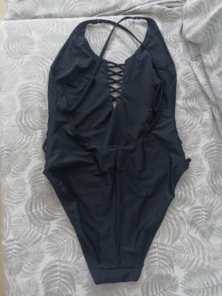 Bañador negro con estampado étnico