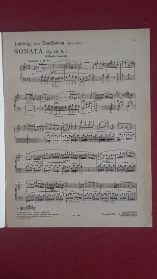 Spartiti Beethoven: Sonate e Egmont 1949-'57
