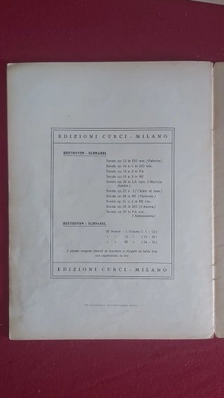 Spartiti Beethoven: Sonate e Egmont 1949-'57