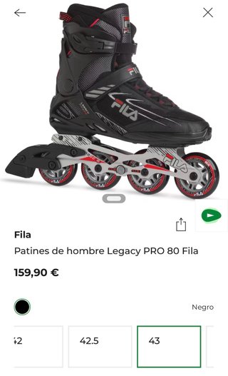 Patines Fila Legacy PRO 80 Hombre Negros