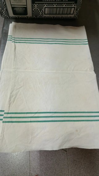 Telas paneras con rayas verdes