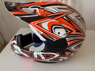 Casco niño Airoh Enduro/Motocross Naranja/Blanco