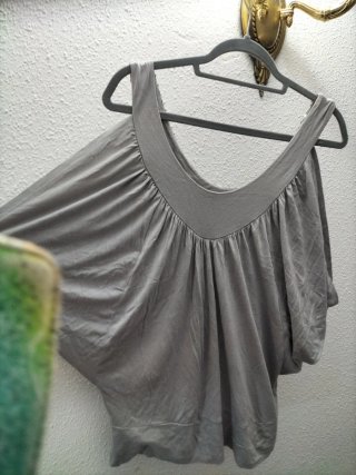 Blusa argentata con paillettes, vintage