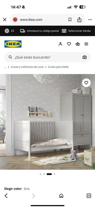 Cuna IKEA Sundvik Gris