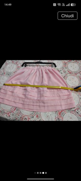 Gonna bimba 7-8 anni misto lino sartoriale