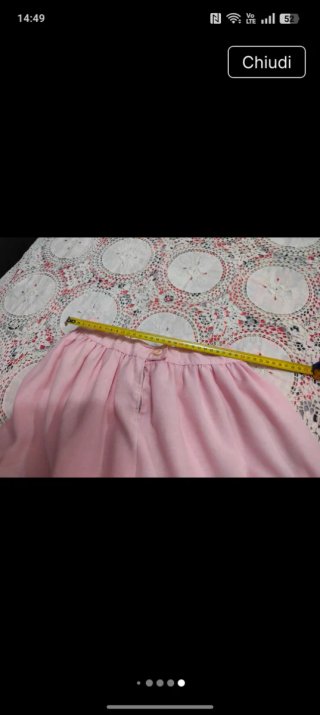 Gonna bimba 7-8 anni misto lino sartoriale