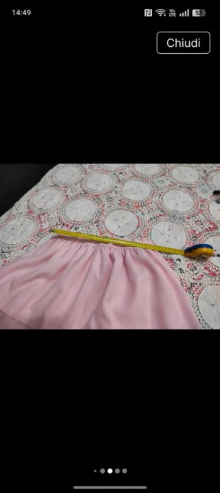 Gonna bimba 7-8 anni misto lino sartoriale