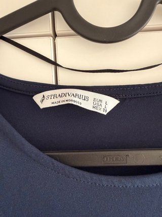 Vestido midi Stradivarius azul