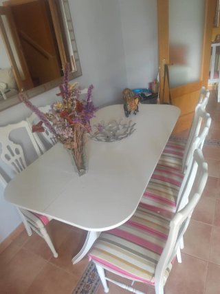 Mesa de comedor y 5 sillas