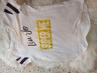 T-shirt Liu Jo Bianca con Dettagli Dorati