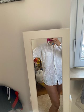 Camicia oversize bianca Mango XS
