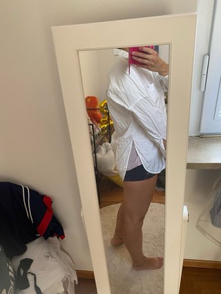 Camicia oversize bianca Mango XS