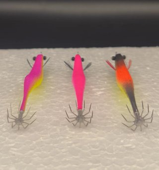 Lote 3 poteras pesca calamar artesanales