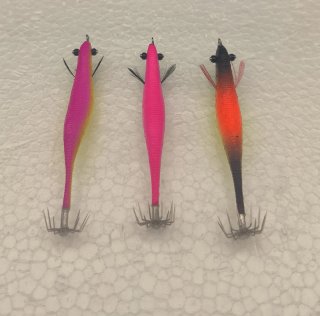 Lote 3 poteras pesca calamar artesanales