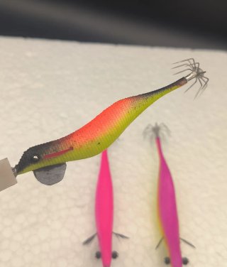 Lote 3 poteras pesca calamar artesanales
