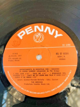 LP The Droogs Donna Summer Appuntamento Discoteca