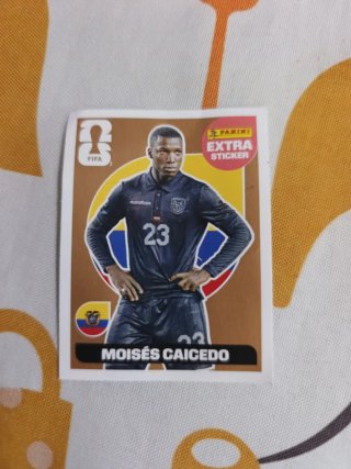 Cromo Panini Extra Moisés Caicedo Ecuador