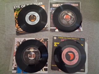 Lote 4 singles Rocky III, Rocky IV banda sonora 7"