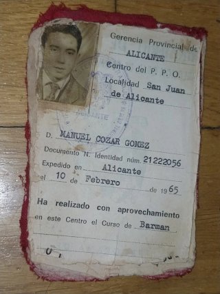 Carnet ALICANTE MILITAR ALFEREZ FOTOS Hercules