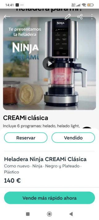 Heladera Ninja CREAMi Clásica