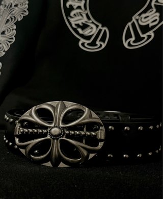 Cinturón Chrome Hearts Negro con Tachuelas