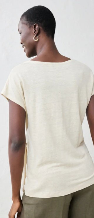 Camiseta sin mangas 100% lino Talla 48 NUEVA