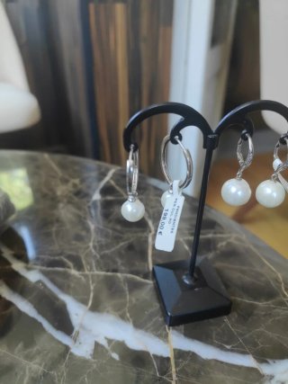 Pendientes Plata Perla Cultivada Nuevos