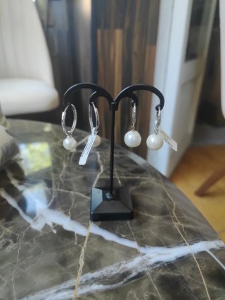 Pendientes Plata Perla Cultivada Nuevos