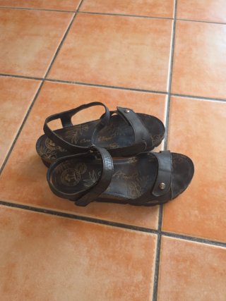 Sandalias panama jack negras