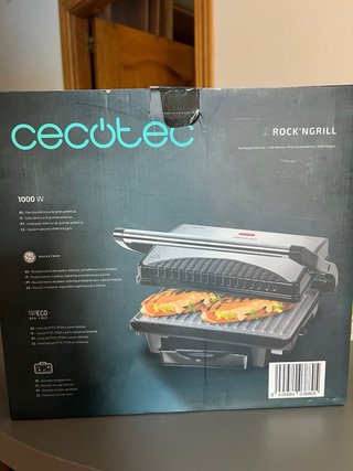 Cecotec Rock'nGrill 1000W Parrilla Eléctrica