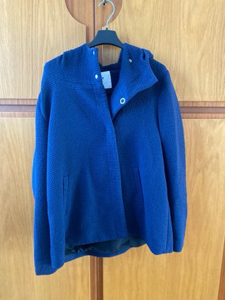 Giacca corta con cappuccio blu notte
