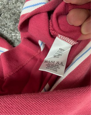 Polo Lacoste Hombre Rayas Rojo Vintage  - Talla XL